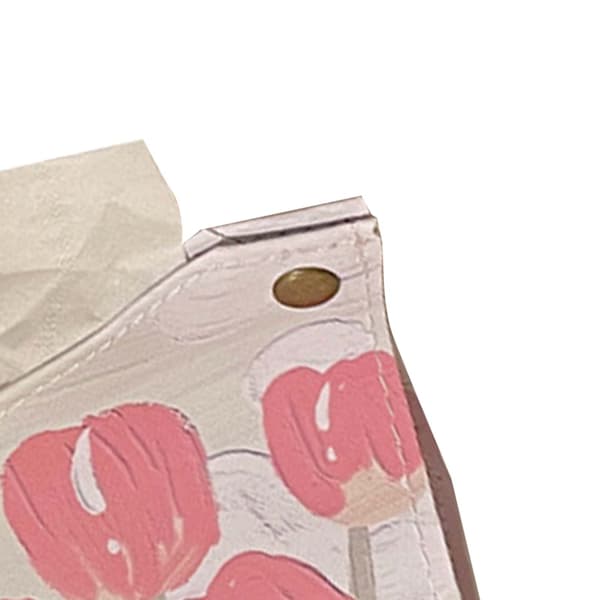 Papperslåda Överdrag Stor Söt PU-läder Ansikts- Handpapperslåda Överdrag för Sovrum Vardagsrum Bilar Rosa