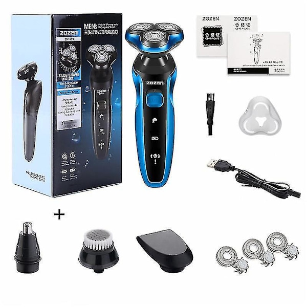 Hurtigladende elektrisk barbermaskin - Oppladbar og vanntett, ideell for barbering av skjegg, våt-tørr dobbel bruk