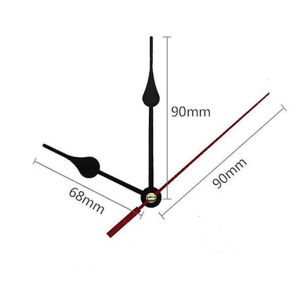 Clockwork Hands Set - Barnklocktillverkningsnålar och tillbehör för gör-det-själv metallpekklockor (modell A)