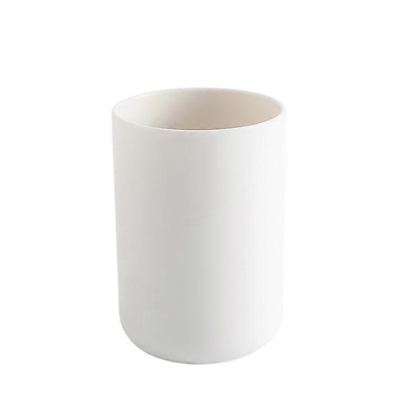 2 Stycken Vita Badrumsmuggar, 7,2 x 10,3 cm Plastmugg Tandborsthållare 300 ml Glas Badrumstillbehör