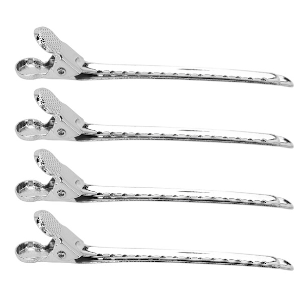 12 st Duck Billed Hårklämmor Stor öppningsvinkel Tätare Spännkraft Bekväm Praktisk Slitstark Frisyr ToolSilver