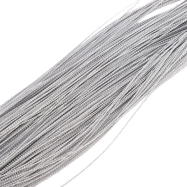 100 Yards Garn DIY Sladd Rep Tråd Hår Förpackningsetikett Kläder Väskor Tillbehör Silver