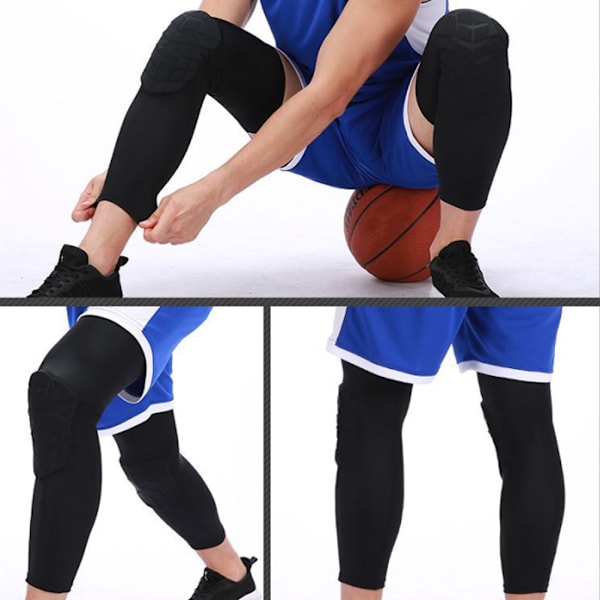 Sport Cellular Basketball Knäskål Ultratunn Andas Antikollision Elasticitet Skyddsutrustning för vuxna barn BlackXL
