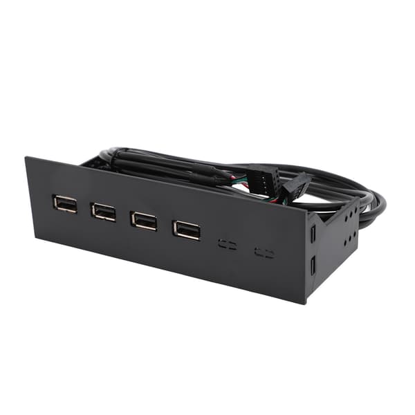 USB Frontpanel Hub 5,25 tommer 4 porter Høyhastighets Stabil Plug and Play Optisk Stasjon Frontpanel for Desktop Motherboard