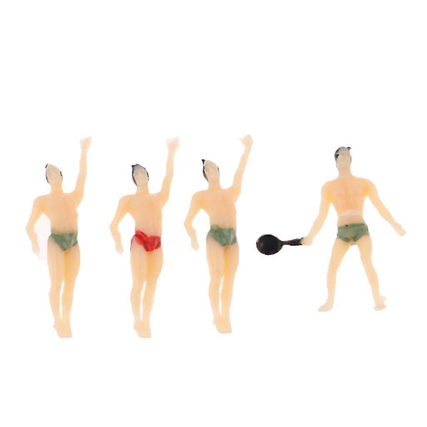 3 x 20 Stycken HO Skala 1:100 Målade Modellfigurer Människor Simmare