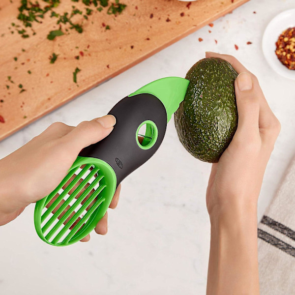 3-i-1 Avocado-skärare, kärnborrare, skalare och skärare i plast, köksredskap