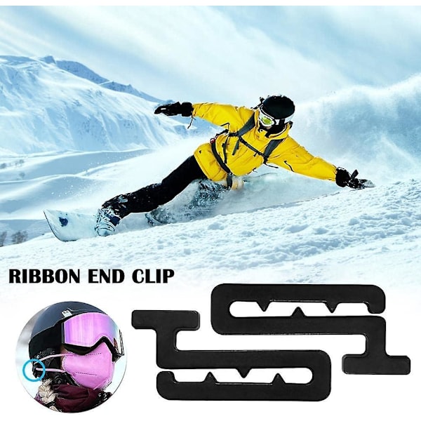 Skihjelm maske krog, bag øre hud, hjelmclips, skihjelmclips - 4 STK