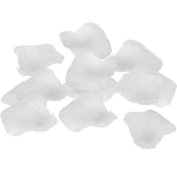 8 poser 120 stk/pose kunstige kronblader NonWoven falske kronblader familie bryllupsfest dekorasjoner (hvit)