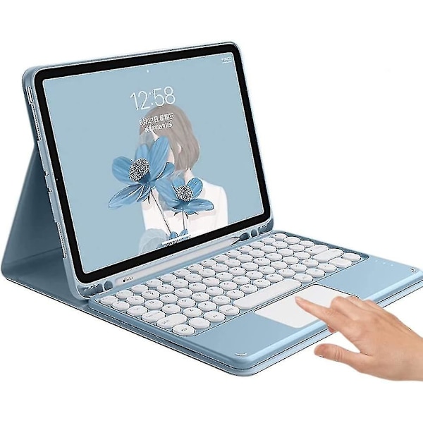 Avtagbart pekskärms tangentbord för iPad 10:e generationen 2022 Blå