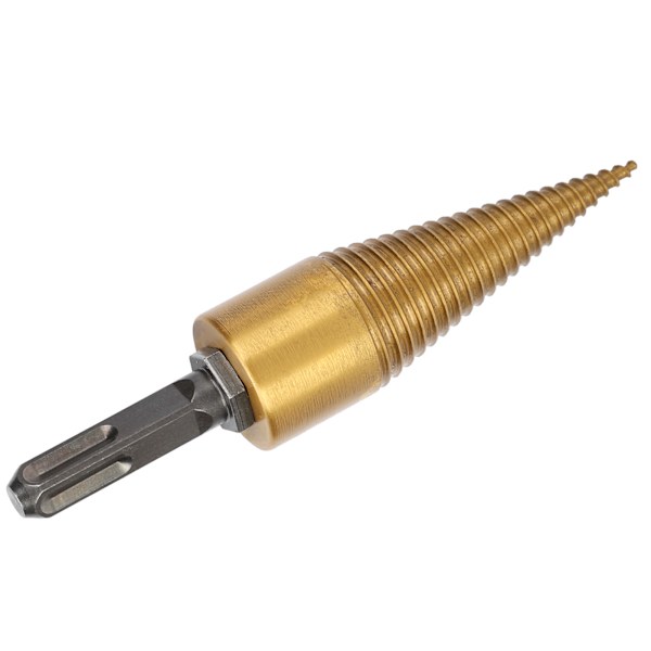 Twist Firewood Splitter Wood Cone Punch Drill Bit Square Shank TiPlating Split Tool 32mm S
