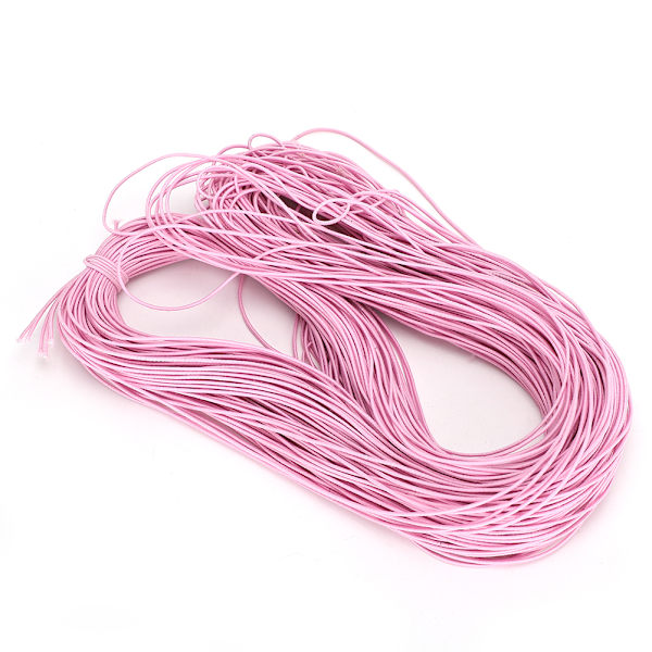 1,5 mm 100 m elastinen venyvä pyöreä helminauha DIY-korujen valmistukseen, vaaleanpunainen