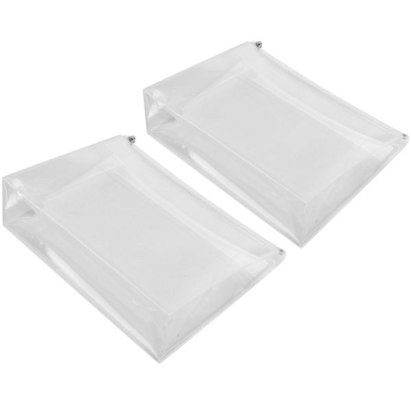 2 stk EVA Transparent Makeup Taske Rejse Bærbar Kosmetisk Toiletartikler Opbevaring Taske Organizer