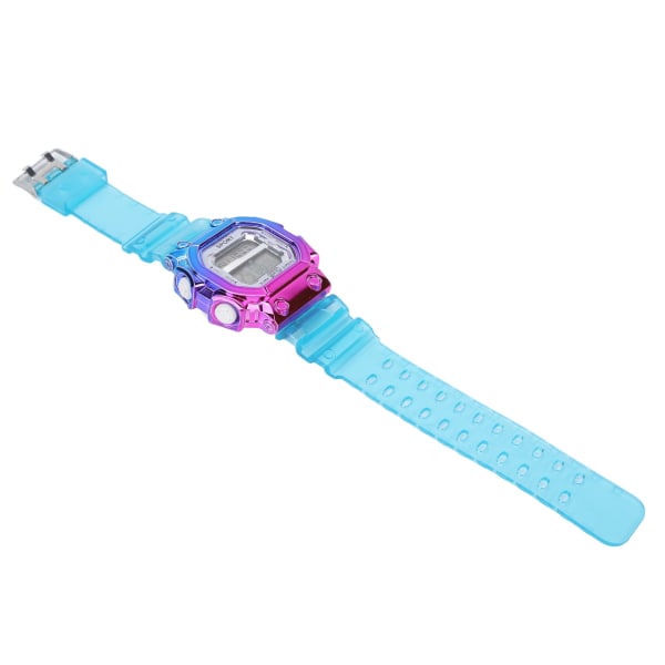 Gradienttivärinen elektroninen watch Suuri kellotaulu Vedenpitävä pitkä valmiusaika Purppurasininen Casual opiskelijoille