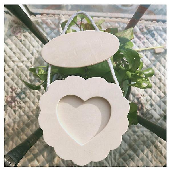 2kpl DIY puinen rakkausvalokuvakehys, jossa valkoinen embryo Super Light Clay lumihiutale mold