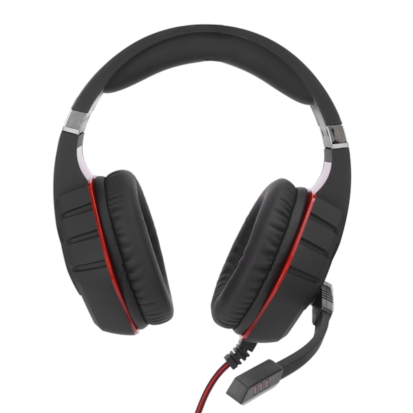 Trådbundet spelheadset LED lysande hörlurar med brusreducerande mikrofon 3,5 mm + USB
