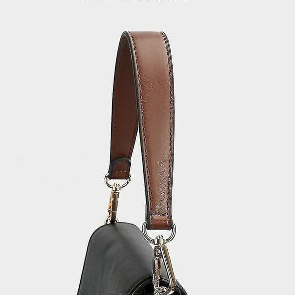 Genuine Leather Short Adjustable Bag Strap Replacement Handle for Handbags, Purses, Totes Coffee Coffee 36CM