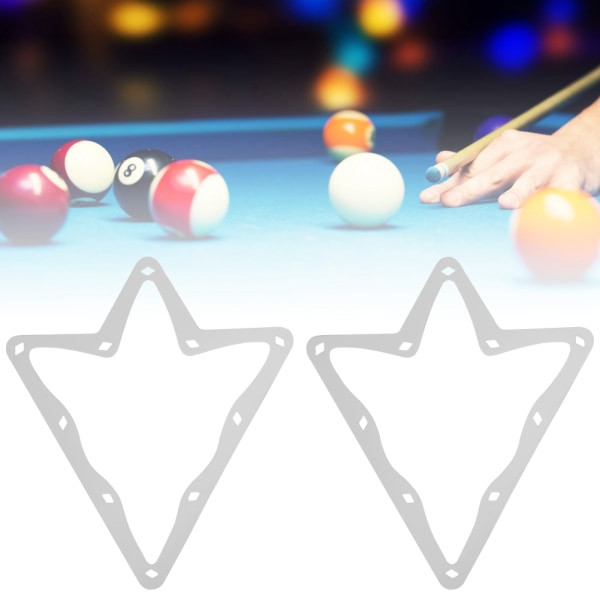 6 stk Billiard Magical Rack-ark Bord Pool 10-balls papirtuppverktøy tilbehør Hvit