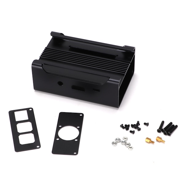 Metalbeskyttende etui holdbart CNC-bearbejdet aluminiumlegerings etui til Raspberry Pi 3rdBlack