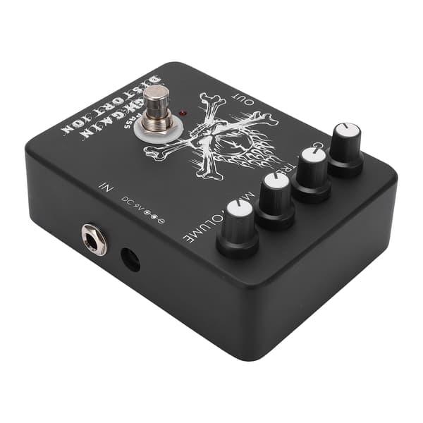 High Gain Distortion Effect Elektrisk Gitar Metall Monoblock Effektpedal med LED-blits 11mA