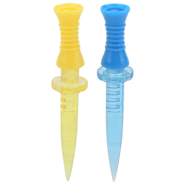2 st plastgolftee 6 sektioner justerbar golfträningsboll tee bollhållare set