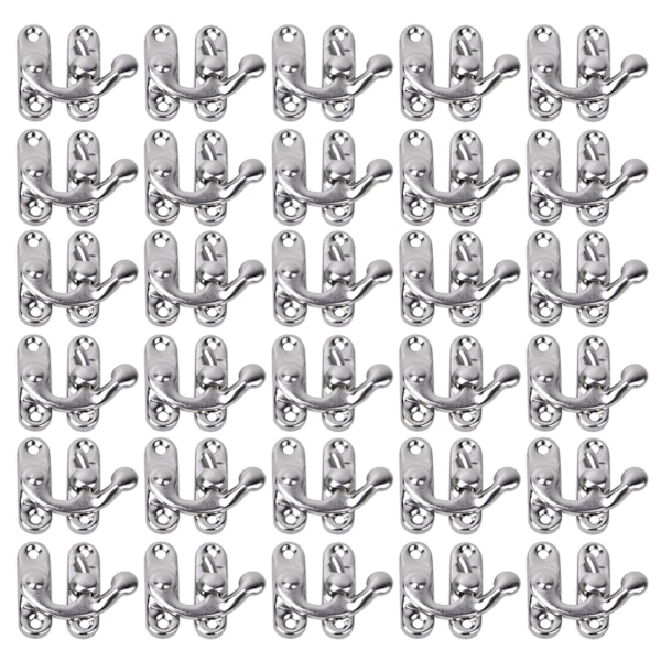 30 stk Haspkrok Retro-stil jernlåskrok Hasp for smykkegaveesker 3,2 x 2,8 cm Sølv venstre låsekrok Hasp