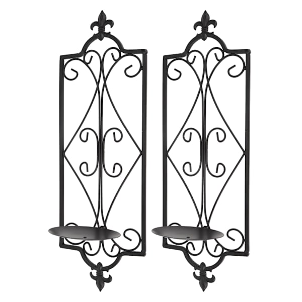 2 stk vegglampe lysestake henger jern vegg lysestake holder veggdekorasjoner for stue spisestue