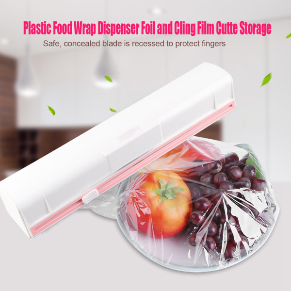 Food Wrap Dispenser Wrap Cutter Folie och Cling Film Cutte Förvaring Kök