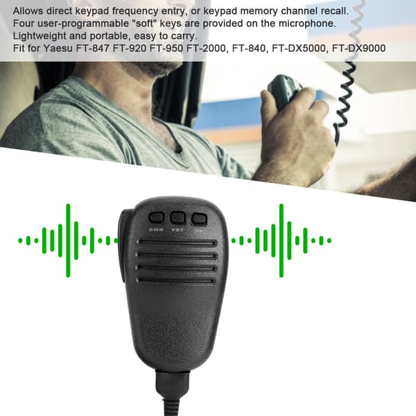MH-31B8 Håndholdt mikrofonhøjttaler egnet til Yaesu FT-847 FT-920 FT-950 FT-2000