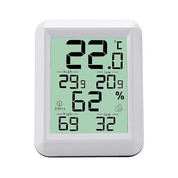 Hvidt trådløst termometer 58*75*19mm