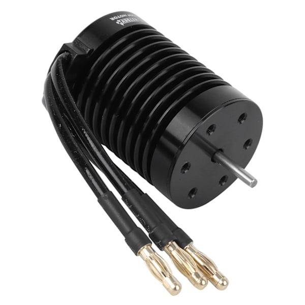 F540 Vanntett 4-polet Ikke-induktiv Børsteløs Motor Tilbehør for 1/10 RC Bil (Svart)(4370KV )