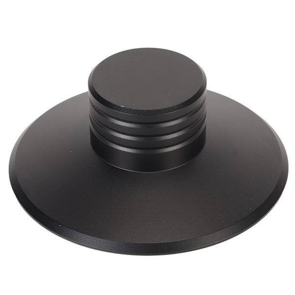 Rekordvægtsstabilisator Aluminiumslegering Vinyl Pladespiller Vibrationsreducer Vinylvægtklemme LP Disc Stabilisator Sort