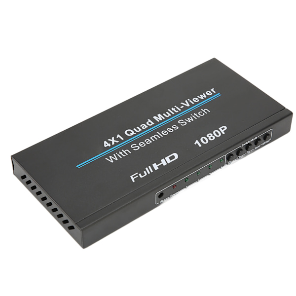 HD-multimedia-gränssnitt Quad Multi Viewer 4x1 4 i 1 ut 1080P IR HD-multimedia-gränssnitt Quad Multi Viewer 110‑240V EU-kontakt