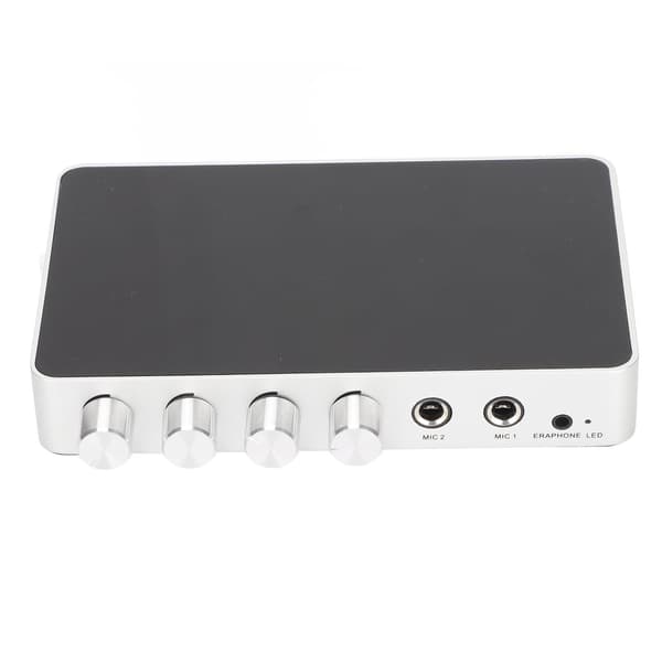 HD Multimedia Interface Mikser 4K 1080P DC 12V Justerbar Lyd Mikrofonforsterker for Android TV-bokser og DVD-spillere EU-plugg