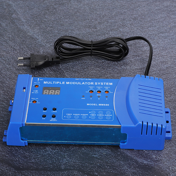 MMS80 Home Modulator Aluminiumslegering Multiple Modulation System UHF EU-stik 100-240V