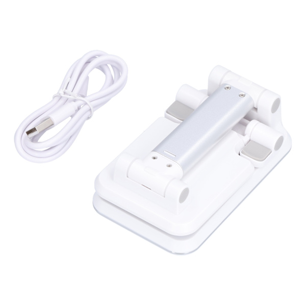T6 Foldable Trådløs Lader Mobiltelefon Stativ for Mobiltelefon Headset og Tablet Hvit