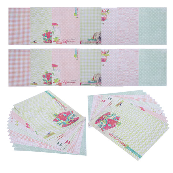 42 stk. DIY Journal Bakgrunnspapir Multi Pattern Fotoalbum Dekorasjonstilbehør