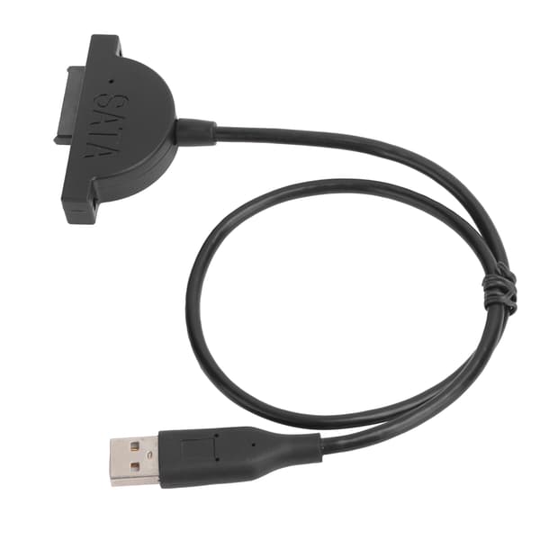 SATA till USB-adapterkabel 13PIN Plugin Notebook optisk enhetsomvandlarkabel med skruv