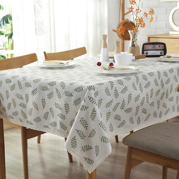 1 stk. rektangulær dug med olivengrensmønster, vaskbar og støvtæt dug til køkken, spisestue, buffetdekoration (140x180cm)