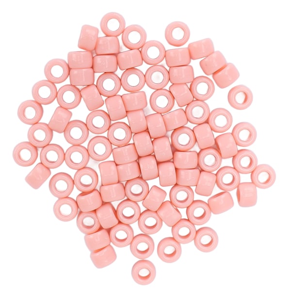 100pcs Plastic Beads DIY Craft Beard Spacer Seed Bead Supplies Kit for Jewelry Bracelets MakingPink