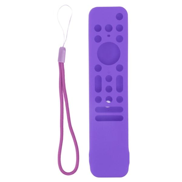 TV Remote Case Silicone Soft Shockproof Washable Protective Cover for RMF TX800 TX900 Purple