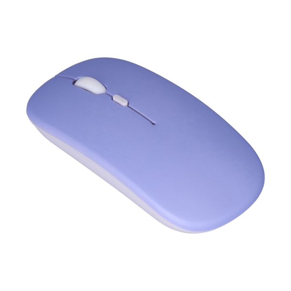 Trådlös mus, uppladdningsbar, dubbel läge 2,4G, ergonomisk, tyst, optisk datortillbehör (lila)