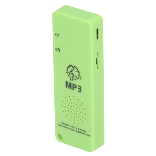 MP3-spelare Förlustfri ljudkvalitet Multifunktionellt bärbart stöd 64GB minneskort Mini MP3 för studenter Grön