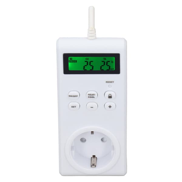 Trådløs termostatudgang, programmerbar automatisk temperaturregulator, stikkontakt, EU-stik 230V