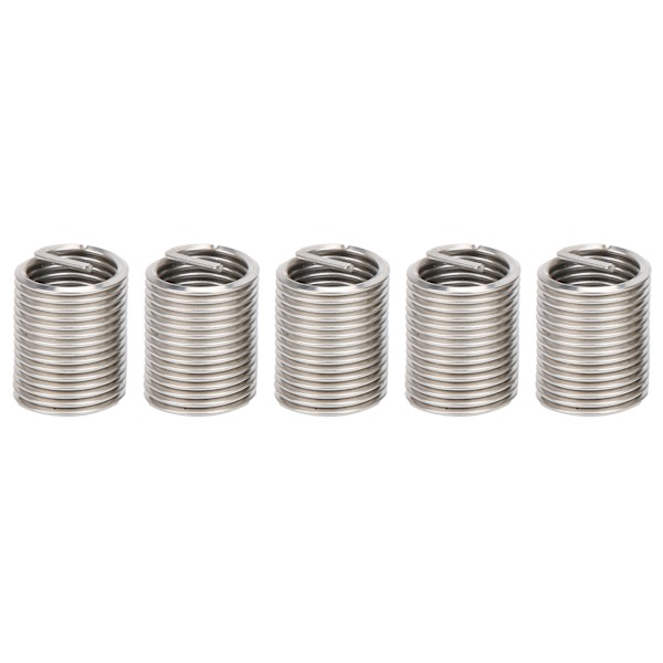 5 stk. gevindindsatser, han- og hun-reduktionsmøtrik, reparationsværktøj, rustfrit stål, fastgørelseselement M22x2,5x2D