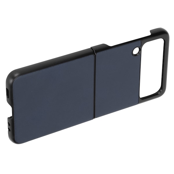 Læder Hard Case til Samsung Galaxy Z Flip 3 Mobiltelefon Stødsikker Anti-Scratch Cover Blå