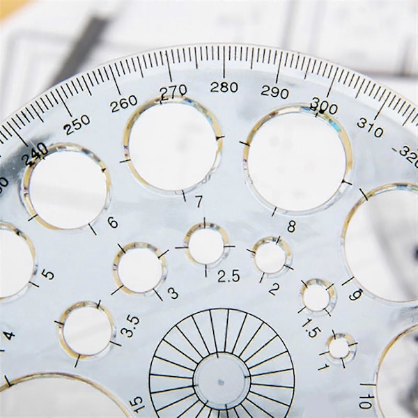 Monitoiminen geometrinen viivain, geometrinen piirustusmalli, mittaustyökalu kouluun, toimistoon, arkkitehtuuritarvikkeet