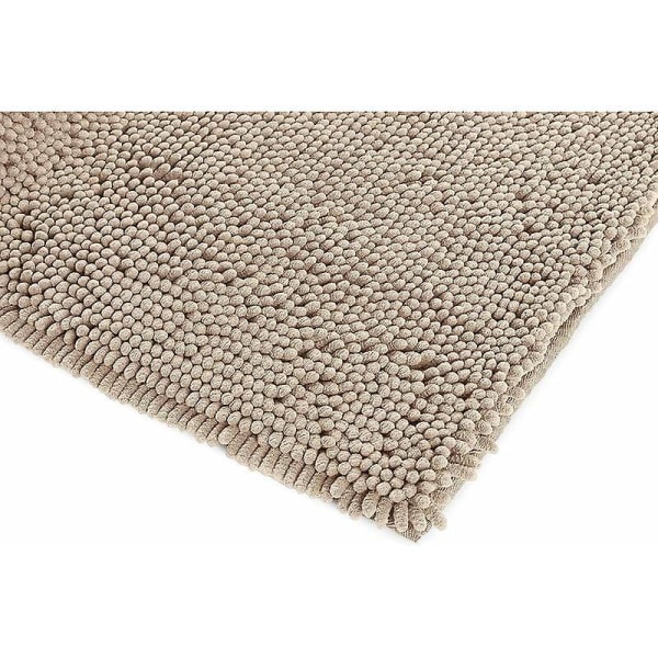 Liukumaton mikrokuitukylpymatto, beige, 40 x 60m, Shaggy