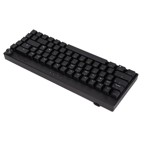 Mekanisk tangentbord 68 tangenter Tre lägen RGB-bakgrundsbelysning 1800mAh batteriSvart mekaniskt spelande tangentbordSvart brytare