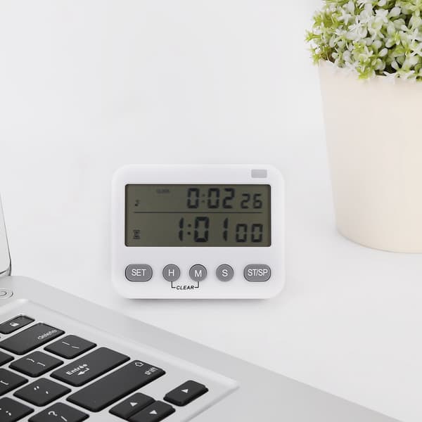 Hushåll Kök Matlagning Timer Tyst Vibrationsväckarklocka Påminnelse Tidmätare