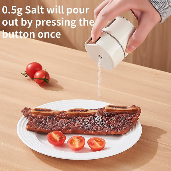 Magnetisk väggmonterad salt- och pepparshaker set - set om 6, vit, 8,8 oz - kryddbehållare för kök och hem
